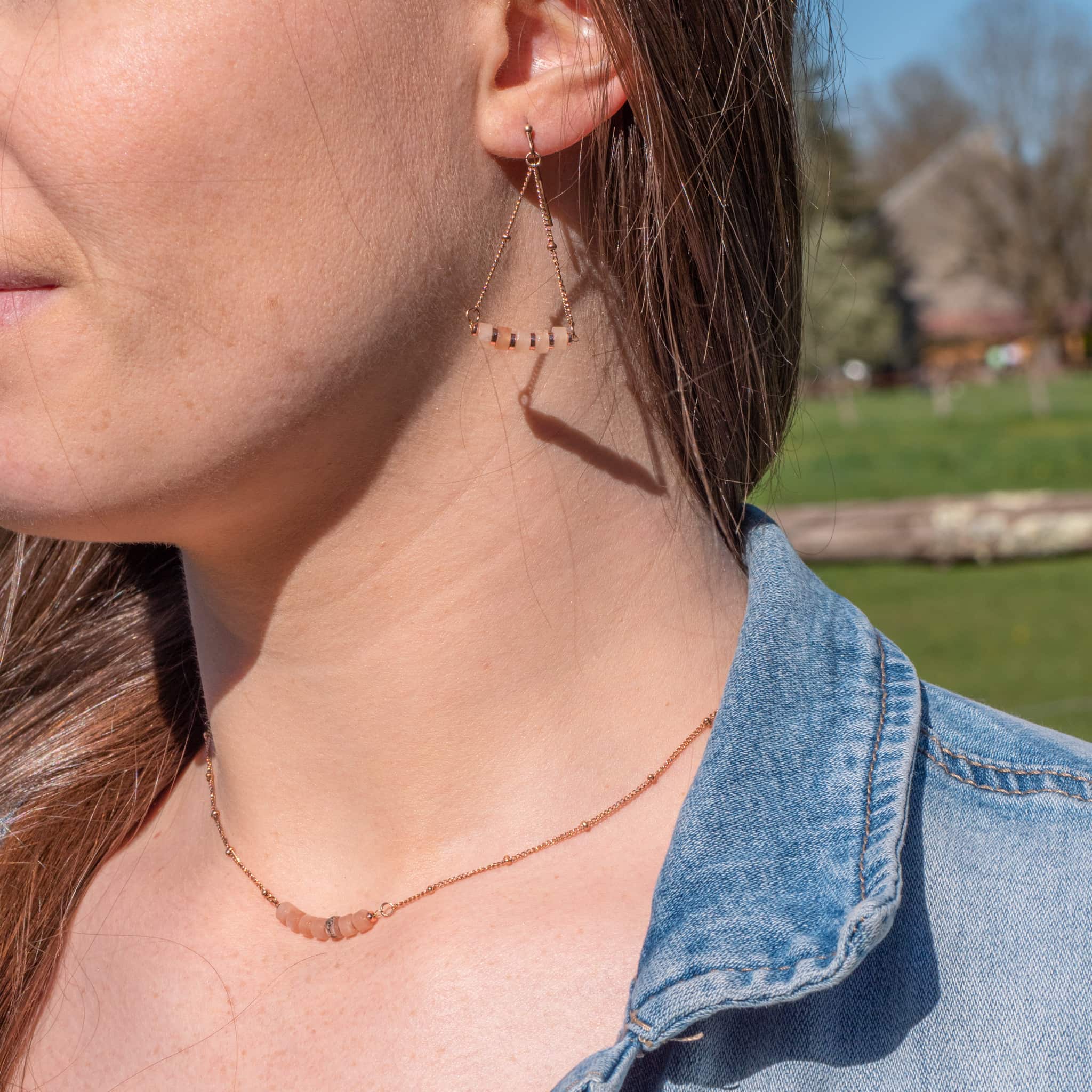 Boucles d'oreilles PIANA en pierres de Soleil - SLOYA